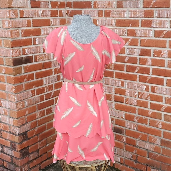 KZ Karen Zambos 🪶 Feather Asymmetrical tier Dress - Picture 5 of 15